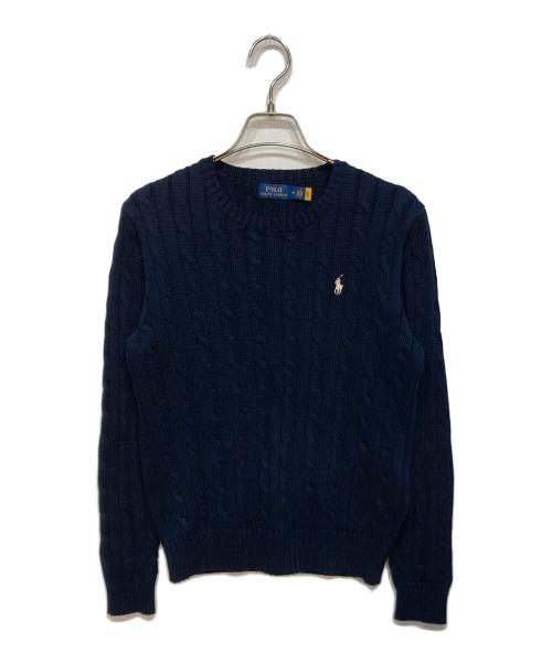 POLO RALPH LAUREN（ポロ・ラルフローレン）POLO RALPH LAUREN (ポロ・ラルフローレン) ケーブルニット ネイビー サイズ:Ｍの古着・服飾アイテム