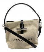 LONGCHAMPロンシャン）の古着「ロゾ エッセンシャル  バケットバッグ」｜ベージュ