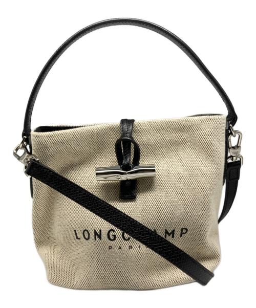 LONGCHAMP（ロンシャン）LONGCHAMP (ロンシャン) ロゾ エッセンシャル  バケットバッグ ベージュの古着・服飾アイテム