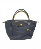 LONGCHAMPロンシャン）の古着「ルプリアージュハンドバッグ」｜グレー