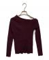anuans（アニュアンス）の古着「アシンメトリーリブニット」｜ボルドー
