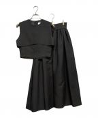 L'AUBE BLANCローブ ブラン）の古着「3way Jacquard dress」｜ブラック