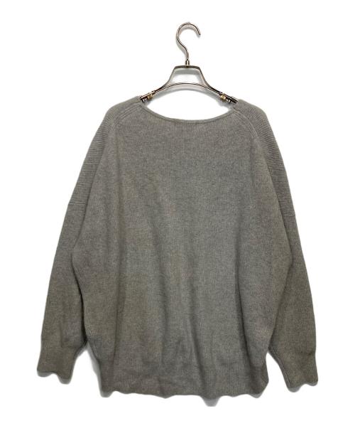 RIVE DROITE（リヴドロワ）RIVE DROITE (リヴドロワ) ヘアリーウール片畦Vネックニット グレー サイズ:FREEの古着・服飾アイテム