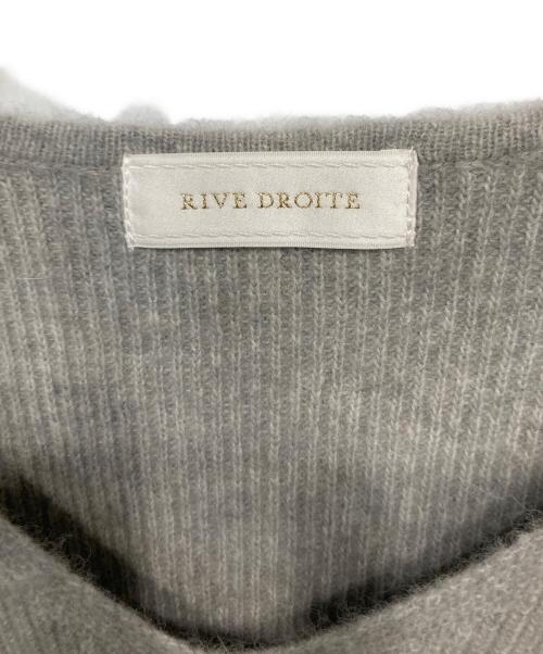 RIVE DROITE（リヴドロワ）RIVE DROITE (リヴドロワ) ヘアリーウール片畦Vネックニット グレー サイズ:FREEの古着・服飾アイテム