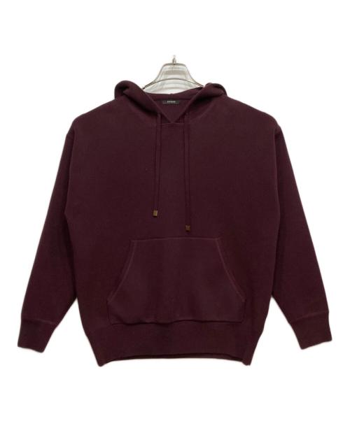 anuans（アニュアンス）anuans (アニュアンス) オーバーニットフーディ レッド サイズ:FREEの古着・服飾アイテム