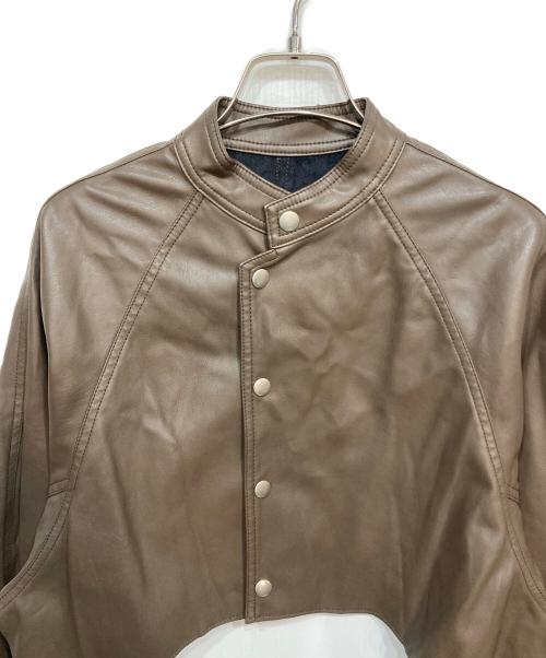 Ameri（アメリ）Ameri (アメリ) ROUND SHORT SYNTHETIC LEATHER JACKET ブラウン サイズ:FREE 未使用品の古着・服飾アイテム