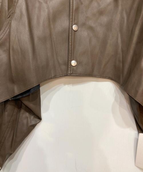 Ameri（アメリ）Ameri (アメリ) ROUND SHORT SYNTHETIC LEATHER JACKET ブラウン サイズ:FREE 未使用品の古着・服飾アイテム