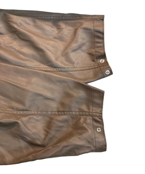 Ameri（アメリ）Ameri (アメリ) ROUND SHORT SYNTHETIC LEATHER JACKET ブラウン サイズ:FREE 未使用品の古着・服飾アイテム