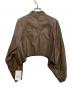 Ameri (アメリ) ROUND SHORT SYNTHETIC LEATHER JACKET ブラウン サイズ:FREE 未使用品：12000円