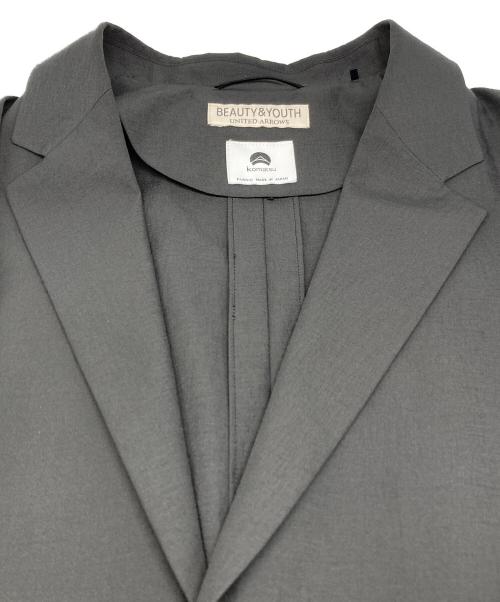 BEAUTY&YOUTH（ビューティーアンドユース）BEAUTY&YOUTH (ビューティーアンドユース) KOMATSU PACK 2ボタン リラックスシルエットセットアップジャケット グレー サイズ:Lの古着・服飾アイテム