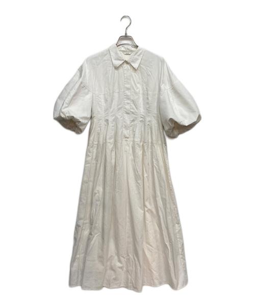 CLANE（クラネ）CLANE (クラネ) WAIST DESIGN VOLUME ONEPIECE ホワイト サイズ:1の古着・服飾アイテム