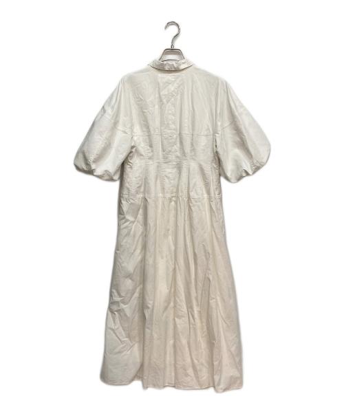 CLANE（クラネ）CLANE (クラネ) WAIST DESIGN VOLUME ONEPIECE ホワイト サイズ:1の古着・服飾アイテム