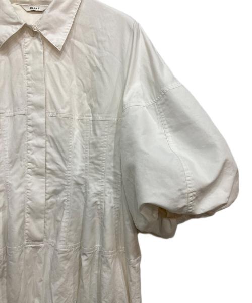 CLANE（クラネ）CLANE (クラネ) WAIST DESIGN VOLUME ONEPIECE ホワイト サイズ:1の古着・服飾アイテム