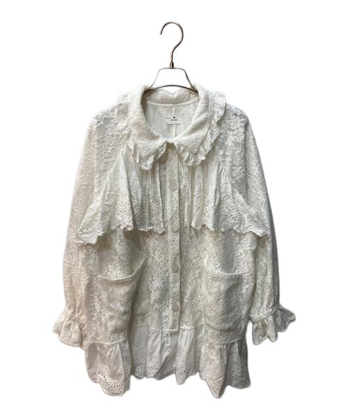 merry jenny（メリージェニー）merry jenny (メリージェニー) レースジャケット ホワイト サイズ:FREEの古着・服飾アイテム