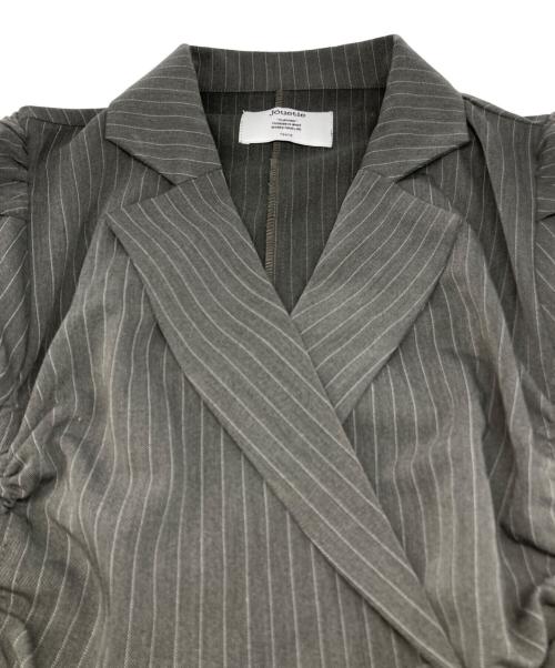 jouetie（ジュエティ）jouetie (ジュエティ) ギャザーリボンジャケット グレー サイズ:Mの古着・服飾アイテム