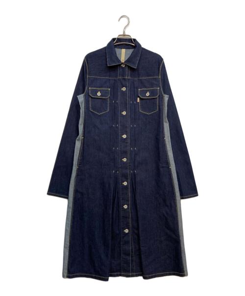 Q（キュ）Q (キュ) ワンピース インディゴ サイズ:Mの古着・服飾アイテム