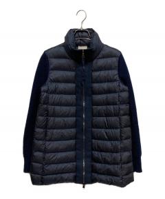 モンクレール　MAGLIONE ダウン切替ニットベスト　ブラック　M 中古・古着通販】MONCLER (モンクレール) ニット切替ダウンジャケット