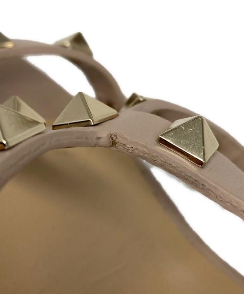 VALENTINO（ヴァレンティノ）VALENTINO (ヴァレンティノ) ロックスタッズストラップサンダル ピンク サイズ:361/2の古着・服飾アイテム