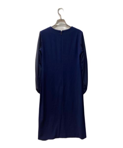 EPOCA（エポカ）EPOCA (エポカ) バックサテンジョーゼット ワンピース ネイビー サイズ:38の古着・服飾アイテム