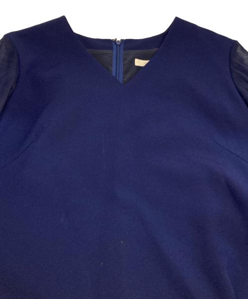 EPOCA（エポカ）EPOCA (エポカ) バックサテンジョーゼット ワンピース ネイビー サイズ:38の古着・服飾アイテム
