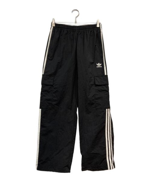 adidas（アディダス）adidas (アディダス) スリーストライプス カーゴパンツ ブラック サイズ:Lの古着・服飾アイテム
