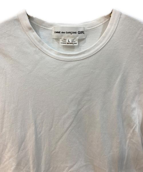 COMME des GARCONS GIRL（コムデギャルソンガール）COMME des GARCONS GIRL (コムデギャルソンガール) ラッフルポケットTシャツ ホワイト サイズ:Lの古着・服飾アイテム