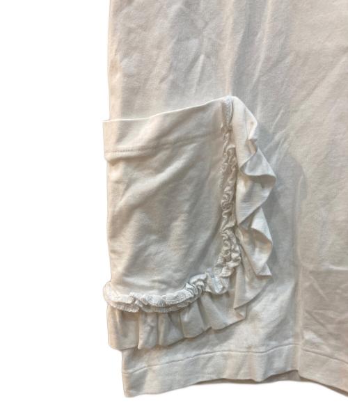 COMME des GARCONS GIRL（コムデギャルソンガール）COMME des GARCONS GIRL (コムデギャルソンガール) ラッフルポケットTシャツ ホワイト サイズ:Lの古着・服飾アイテム