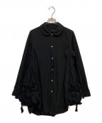 COMME des GARCONS COMME des GARCONSコムデギャルソン コムデギャルソン）の古着「丸襟フリルシャツ」｜ブラック