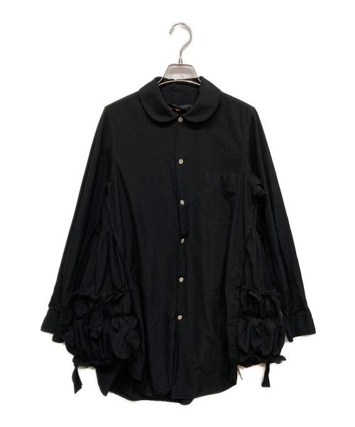 COMME des GARCONS COMME des GARCONS（コムデギャルソン コムデギャルソン）COMME des GARCONS COMME des GARCONS (コムデギャルソン コムデギャルソン) 丸襟フリルシャツ ブラック サイズ:Ｓの古着・服飾アイテム
