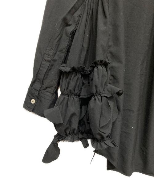 COMME des GARCONS COMME des GARCONS（コムデギャルソン コムデギャルソン）COMME des GARCONS COMME des GARCONS (コムデギャルソン コムデギャルソン) 丸襟フリルシャツ ブラック サイズ:Ｓの古着・服飾アイテム