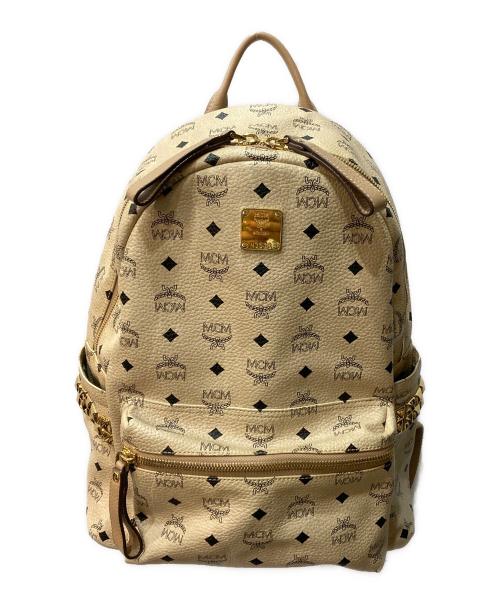 MCM（エムシーエム）MCM (エムシーエム) スタッズバクパック ベージュの古着・服飾アイテム