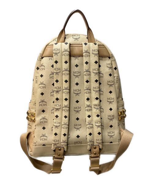 MCM（エムシーエム）MCM (エムシーエム) スタッズバクパック ベージュの古着・服飾アイテム