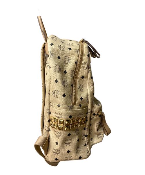 MCM（エムシーエム）MCM (エムシーエム) スタッズバクパック ベージュの古着・服飾アイテム