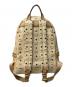 MCM (エムシーエム) スタッズバクパック ベージュ：30000円