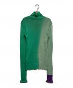 PAMMパム）の古着「手染めのハイネックリブニット」｜グリーン