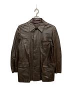 PAUL SMITHポールスミス）の古着「ラムレザーコート」｜ブラウン