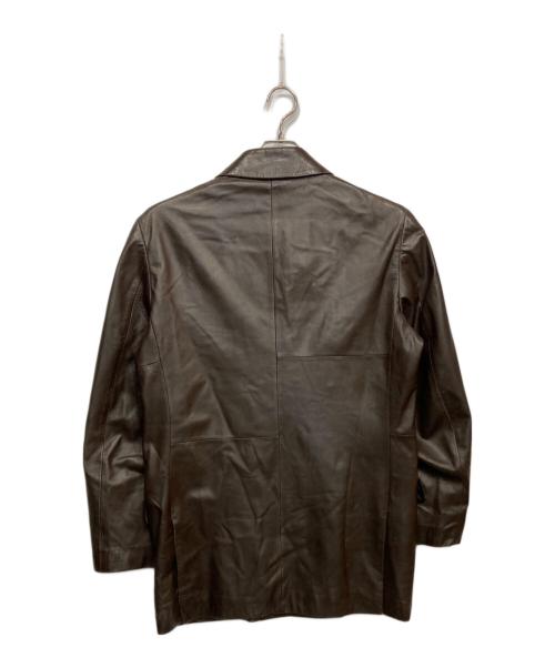 PAUL SMITH（ポールスミス）PAUL SMITH (ポールスミス) ラムレザーコート ブラウン サイズ:Lの古着・服飾アイテム