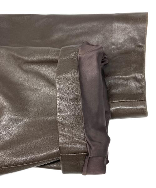 PAUL SMITH（ポールスミス）PAUL SMITH (ポールスミス) ラムレザーコート ブラウン サイズ:Lの古着・服飾アイテム
