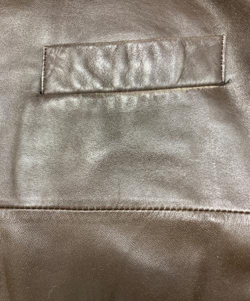 PAUL SMITH（ポールスミス）PAUL SMITH (ポールスミス) ラムレザーコート ブラウン サイズ:Lの古着・服飾アイテム