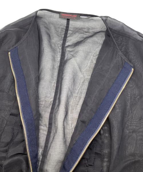 TOMORROW LAND collection（トゥモローランドコレクション）TOMORROW LAND collection (トゥモローランドコレクション) ルコットンオーガンジー ジップアップブラウス ブラック サイズ:36の古着・服飾アイテム