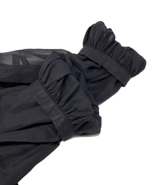 TOMORROW LAND collection（トゥモローランドコレクション）TOMORROW LAND collection (トゥモローランドコレクション) ルコットンオーガンジー ジップアップブラウス ブラック サイズ:36の古着・服飾アイテム