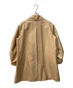 TOMORROW LAND collectionトゥモローランドコレクション）の古着「コットンシルクグログラン パフステンカラーコート」｜ベージュ