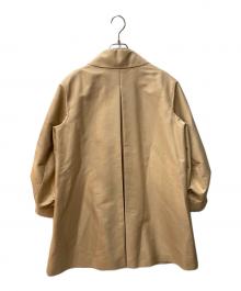 TOMORROW LAND collection（トゥモローランドコレクション）の古着「コットンシルクグログラン パフステンカラーコート」｜ベージュ