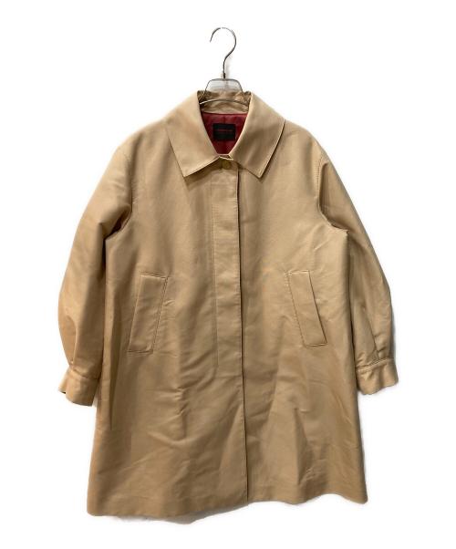 TOMORROW LAND collection（トゥモローランドコレクション）TOMORROW LAND collection (トゥモローランドコレクション) コットンシルクグログラン パフステンカラーコート ベージュ サイズ:36の古着・服飾アイテム