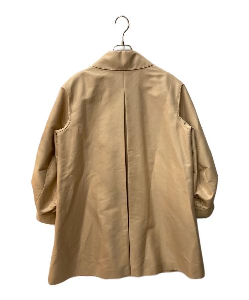 TOMORROW LAND collection（トゥモローランドコレクション）TOMORROW LAND collection (トゥモローランドコレクション) コットンシルクグログラン パフステンカラーコート ベージュ サイズ:36の古着・服飾アイテム