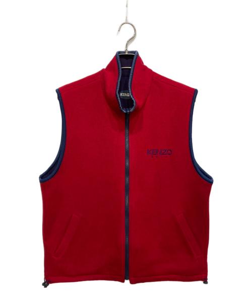 KENZO GOLF（ケンゾー ゴルフ）KENZO GOLF (ケンゾー ゴルフ) リバーシブルベスト レッド×パープル サイズ:3の古着・服飾アイテム