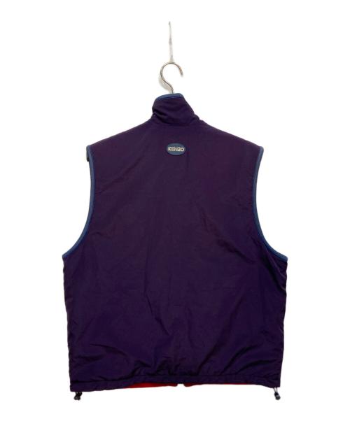 KENZO GOLF（ケンゾー ゴルフ）KENZO GOLF (ケンゾー ゴルフ) リバーシブルベスト レッド×パープル サイズ:3の古着・服飾アイテム