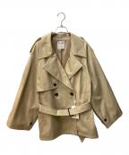 CLANEクラネ）の古着「OVER SHORT TRENCH COAT」｜ベージュ