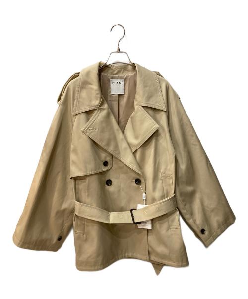 CLANE（クラネ）CLANE (クラネ) OVER SHORT TRENCH COAT ベージュ サイズ:1 未使用品の古着・服飾アイテム