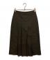 KUME（クメ）の古着「Wool Blend Side Button Skirt / ウールブレンドサイドボタンスカート」｜ブラウン